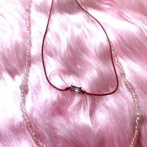 Anthropologie Pink Multi-Necklace